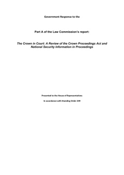 Government Response to the Part A of the Law Commission`s report
