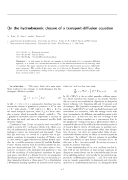 On the hydrodynamic closure of a transport