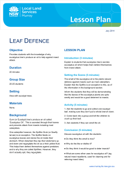 Leaf Defence Lesson Plan - Murray Local Land Services