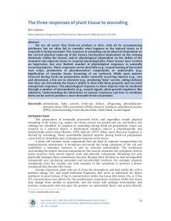 The three responses of plant tissue to wounding