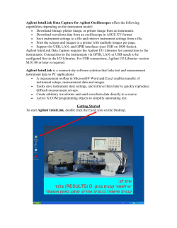 Agilent IntuiLink Data Capture for Agilent Oscilloscopes offers the