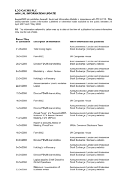 annual information update