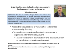 Assess bioaccumulation of metals in column water organisms after