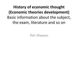 History of economic thought