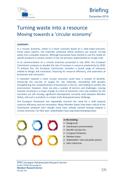Briefing Turning waste into a resource