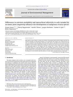 Differences in nutrient availability and mycorrhizal