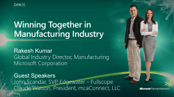 DYN15: Winning Together in Manufacturing Industry