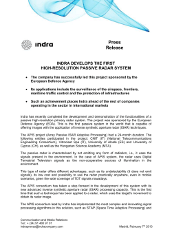 Press Release INDRA DEVELOPS THE FIRST HIGH