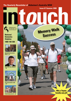 Memory Walk Success - Alzheimer`s Australia NSW
