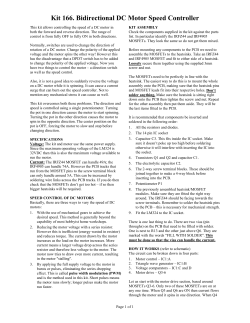 Kit 166. Bidirectional DC Motor Speed Controller