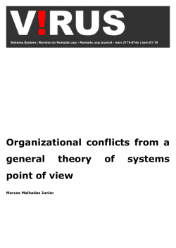 Organizational Conflicts in the Light of the General Theory of Systems