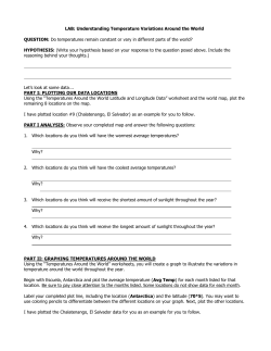 LAB: Understanding Temperature Variations Around the World
