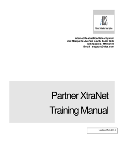 Partner XtraNet Training Manual