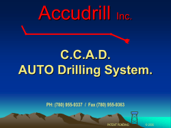 CCAD Auto Driller Presentation