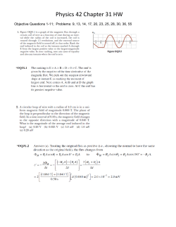 Physics 42 Chapter 31 HW