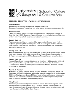 CCA Research Funding 13-14