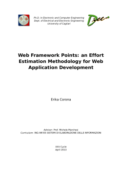 an Effort Estimation Methodology for Web