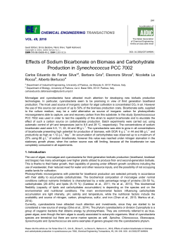 Effects of Sodium Bicarbonate on Biomass and Carbohydrate