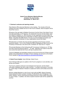 Solent Forum Members Meeting