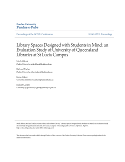 Library Spaces Designed with Students in Mind: an - Purdue e-Pubs