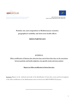 Report on: Effect modification of forest fires days