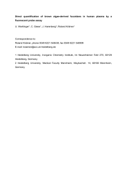 Direct quantification of brown algae-derived fucoidans in