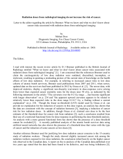 I read with interest the recent review article in your journal by D