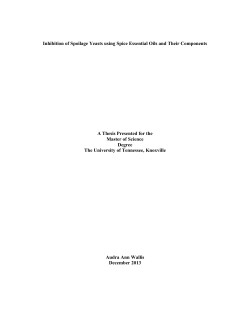 CHAPTER II Minimum Inhibitory Concentration of Essential Oils and