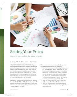 Setting Your Prices - ICS WorkplaceCommunication, Carolyn