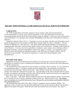 2016-2017 nfhs football game officials manual points of emphasis