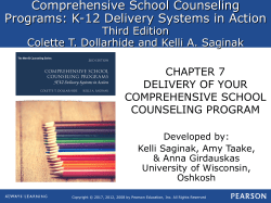 Delivering of Your Comprehensive School Counseling