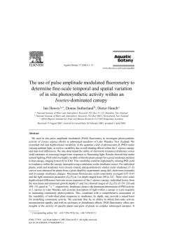 The use of pulse amplitude modulated fluorometry to determine fine