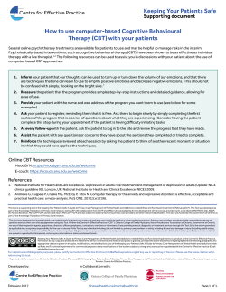 Keeping Your Patients Safe How to use computer