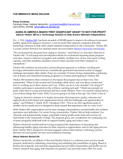 AGING IN AMERICA MAKES FIRST SIGNIFICANT GRANT TO NOT