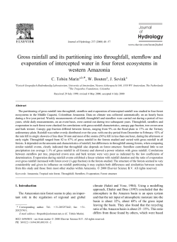 Gross rainfall and its partitioning into throughfall