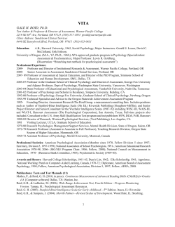 CV - American Board of Assessment Psychology