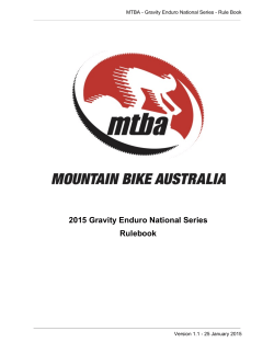 2015 Gravity Enduro National Series Rulebook