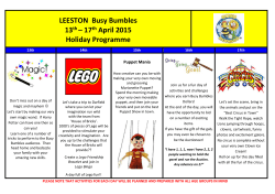 17 th April 2015 Holiday Programme