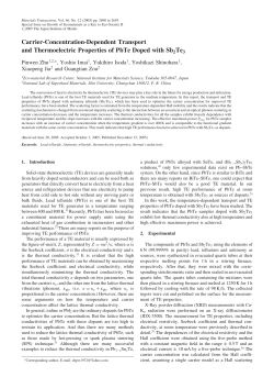 Carrier-Concentration-Dependent Transport and Thermoelectric