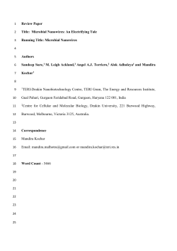 Potential applications of microbial nanowires