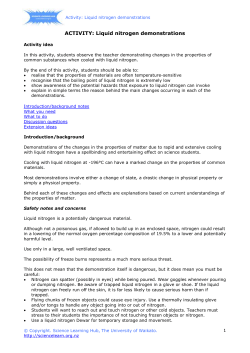 Liquid nitrogen demonstrations