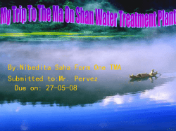 My trip to the Ma On Shan Water Treatment Plant