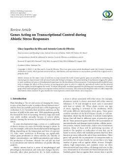 Genes Acting on Transcriptional Control during Abiotic Stress