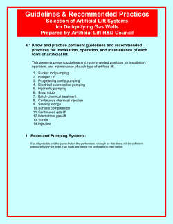 Selection of Artificial Lift Systems for Deliquifying Gas Wells Page 1
