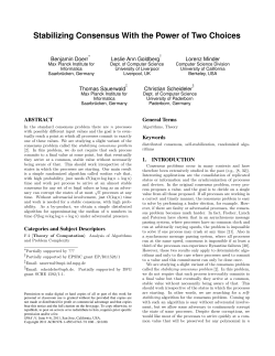 Stabilizing Consensus With the Power of Two Choices