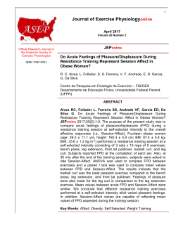 JEPonline Do Acute Feelings of Pleasure/Displeasure During