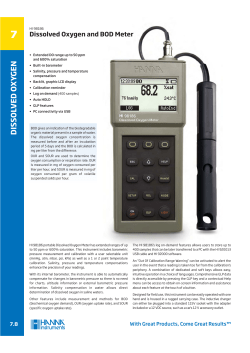 dis solved o xy gen - HANNA Instruments Singapore