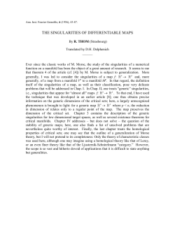 the singularities of differentiable maps - Neo
