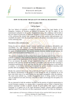 Joint conference of University of Debrecen Faculty of Law and the