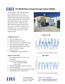 ES-500 Battery Energy Storage System (BESS)